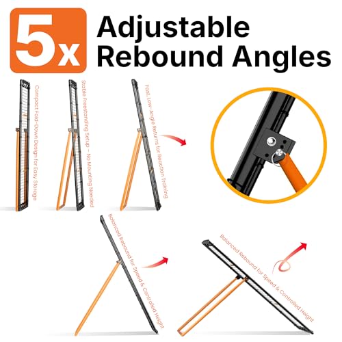 HiTekk 7x4 ft Sports Rebounder Net | Practice Solo Multi-Sport Training