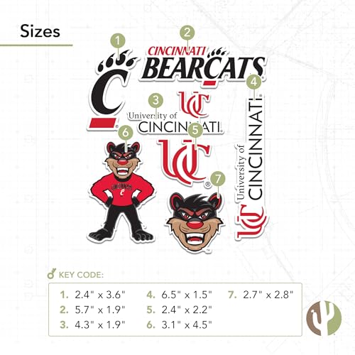 Cincinnati Bearcats Vinyl Sticker Decal - Official College Fan Gear