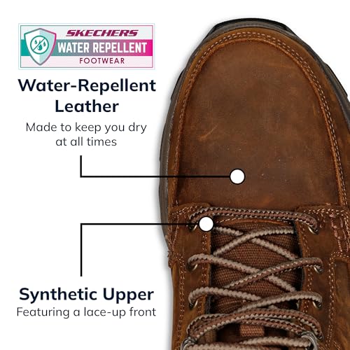 Skechers Men's Respected Boswell Waterproof Leather Boot - Cdb / 9.5