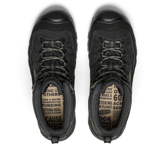 KEEN Men's Targhee 4 Waterproof Hiking Boots 11.5 Black/Black/Black