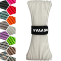 White Paracord Rope 100FT 4mm Nylon Utility Cord for Camping & Outdoor Use - VVAAGG