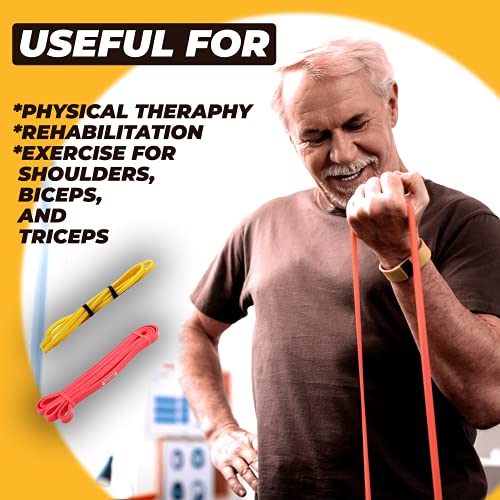 Heavy Duty Resistance Loop Bands Set - 6 Colorful Latex Exercise Bands for Powerlifting & CrossFit, 13, 41 Inch