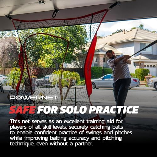 7x7 Baseball & Softball Practice Hanging Net for Hitting and Pitching