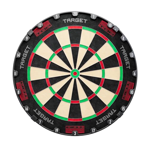 Target Darts TOR Steel Tip Dartboard with Rotational Number Ring & Fixing Kit