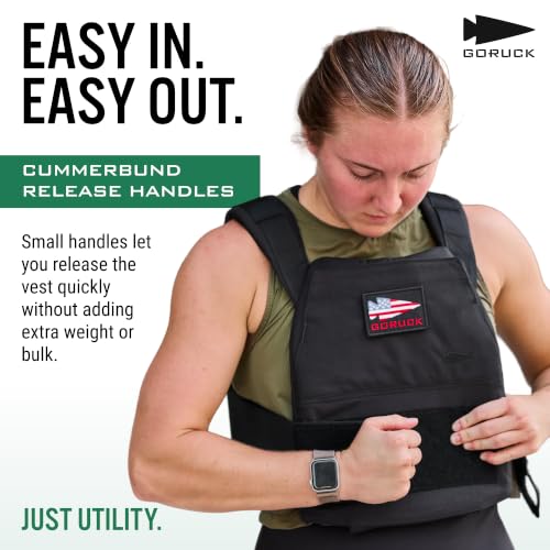 Weighted Rucking Vest for Men and Women - Adjustable, 14-20 lbs L/XL