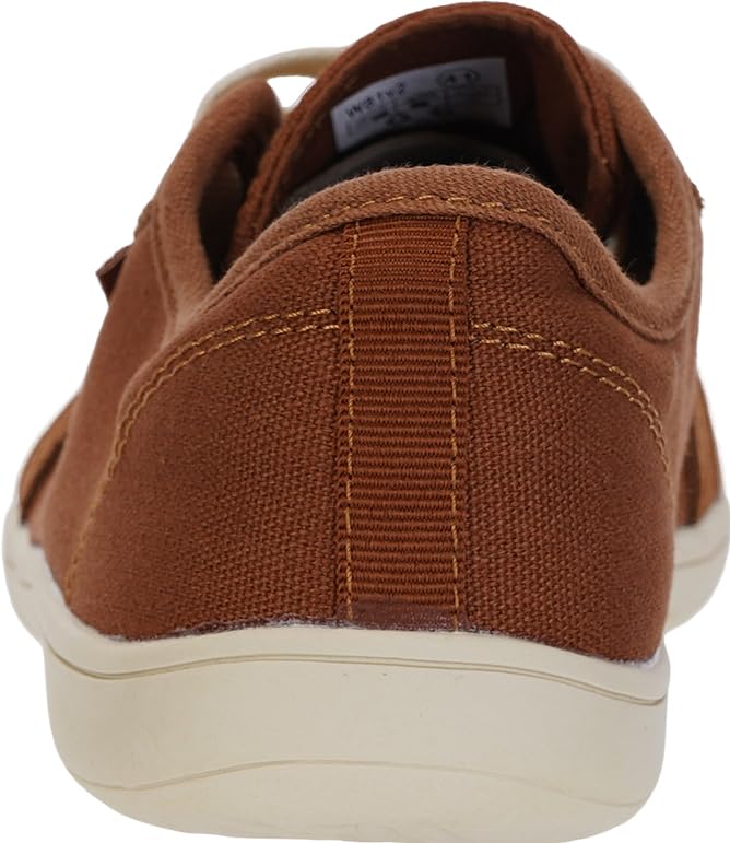 WHITIN Women's Canvas Barefoot Shoes Wide Sneakers - Brown Beige, Size 9