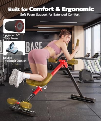 Foldable Ab Rowing Machine for Home Gym - Adjustable Core Trainer