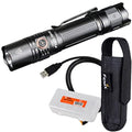 Fenix PD35 V3.0 Rechargeable Tactical Flashlight - 1700 Lumens, Black