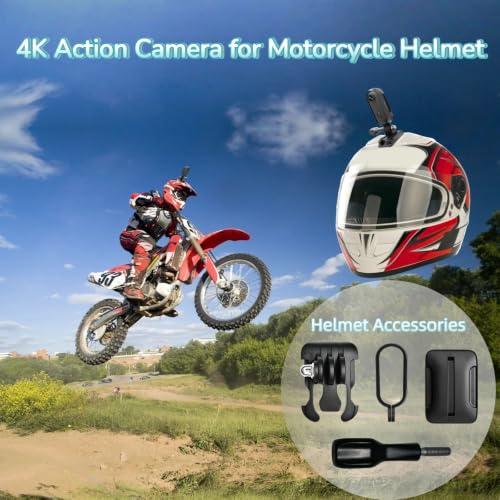 Asdanalili 4K Body Camera with 64GB, WiFi Vlogging & Sports Action Cam