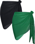 CHICGAL Beach Sarong Wrap Skirt - Sheer Bikini Cover Up for Women | 2 Pieces Swimwear Set