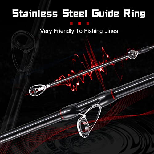 Sougayilang Cast-Left 7ft Medium Baitcasting Fishing Rod & Reel Combo - 2-Piece