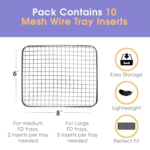 Mesh Wire Tray Inserts for Harvest Right Medium Freeze Dryer - Pack of 10