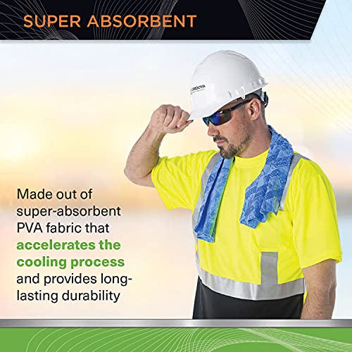 Cordova CT500 Coldsnap Cooling Towel Gray 33.5 x 13 Inches Super Absorbent