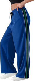 Skiennix Women's Wide-Leg Track Pants - High Waist, Quick-Dry Athletic Pants in Blue