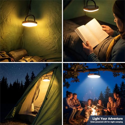 LED Camping Lantern with 5000mAh Battery, 2000 Lumens, Solar & USB Rechargeable, Waterproof IP65, Multiple Light Modes - 1 / 5000mAh