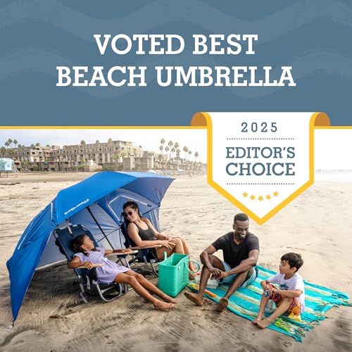 Sport-Brella UPF 50+ 8-Foot Portable Beach Canopy with Side Panels & Wind Flaps