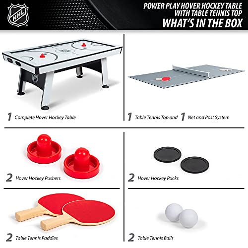 EastPoint Sports White Air Hockey & Table Tennis Combo Game Table