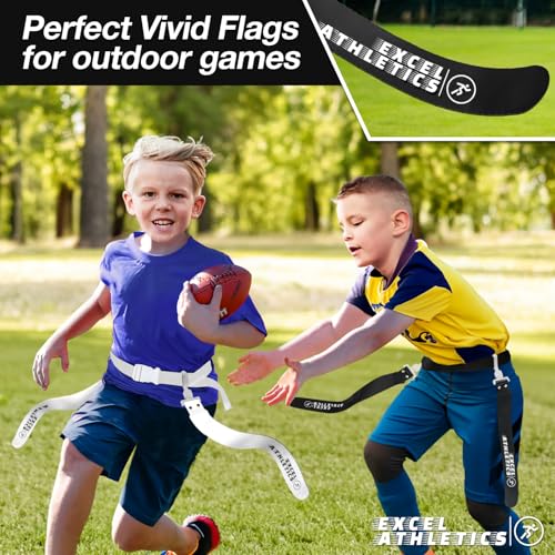 Flag Football Set with 14 Belts and 28 Flags - Black & White