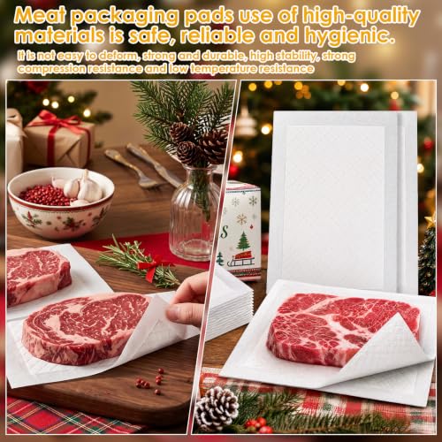 200 Pcs Meat Absorbent Pads 4x7 Inch Food Grade Fish Poultry Soaker Pads