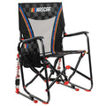 Portable Camping Rocking Chair with Drink Holder & Adjustable Tension