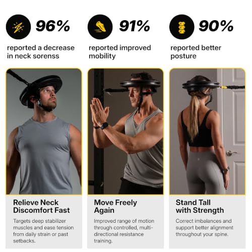 Neck Trainer 3.0 - Advanced Isometric Neck Strengthener & Rehab Device for Men & Women