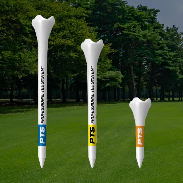 PrideSports PTS Plastic Golf Tees | Combo 50 Pack - 40 3-1/4” and 10 1-1/2” | #1 Plastic Tee on Tour | The Perfect Tee for Any Hole