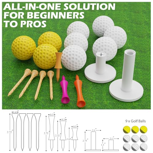 5x4ft Golf Hitting Mat with Shock Absorption Turf & Ball Tray for Indoor & Outdoor Practice