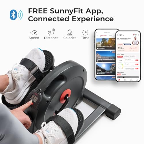 Under Desk Pedal Elliptical Machine Leg Exerciser - Silent Low-Impact Cardio