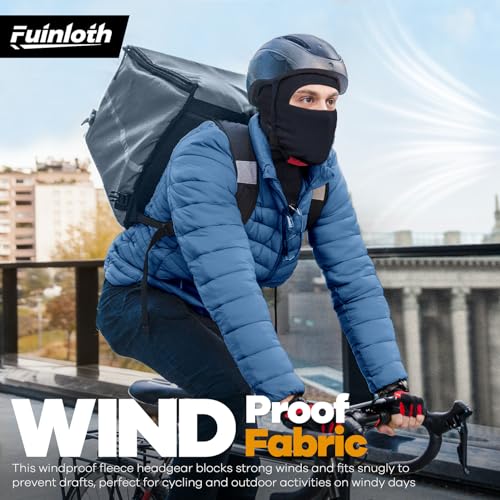 Fuinloth Black Ski Mask Balaclava Pro Windproof Cold Weather Motorcycle Face Cover - Variation 001