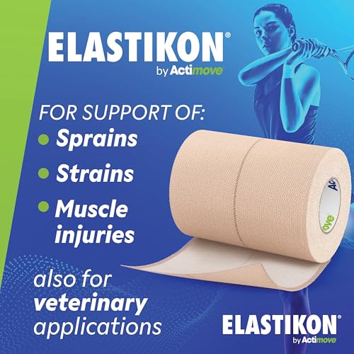 Elastic Cotton Support Tape 4 in x 2.5 yd - 6 Rolls, Breathable & Flexible