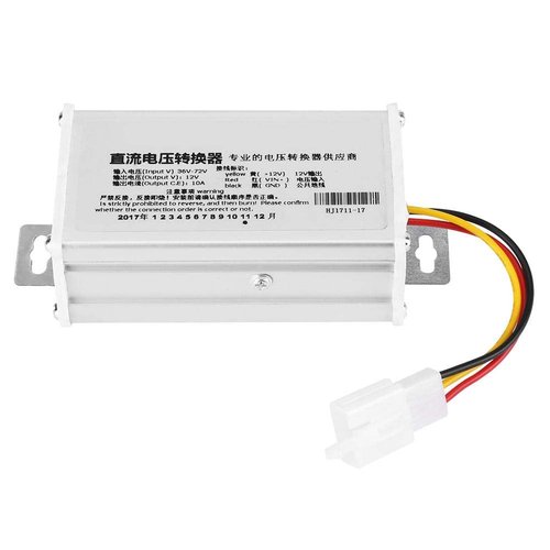 DC 36V 72V to 12V 10A 120W Wide Voltage Converter Adapter Transformer with Multi for Electric Bike Scooter