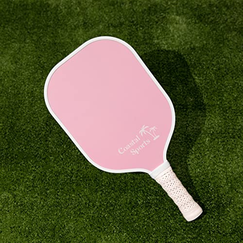 Coastal Sports Pickleball Paddle | Graphite Face & Honeycomb Polymer Core | Premium Athletic Grip for Comfort & Control | Edge Guard for Resilience and Durability | Lightweight & Durable (Cherry)