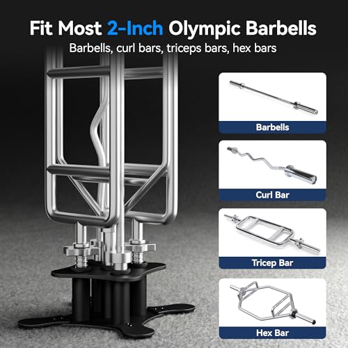 Vertical Barbell Storage Rack for 2-Inch Olympic Bars - Heavy Duty Steel