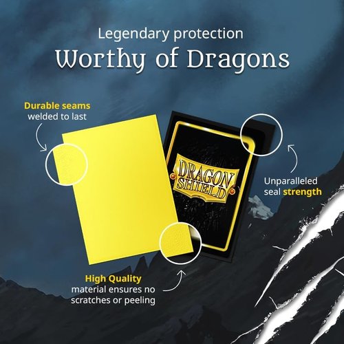 Dragon Shield | Matte Card Sleeves - 100 Count Standard Size | Smooth & Durable for TCGs | Gold