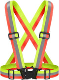 Skiennix High Visibility Reflective Vest - Adjustable Safety Gear for Running, Walking & Cycling