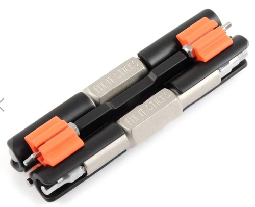 Fix It Sticks Replaceable Edition Traveling Cycling Steel Multi-Tool with 8 Removable Interchangeable Bits w/Bracket