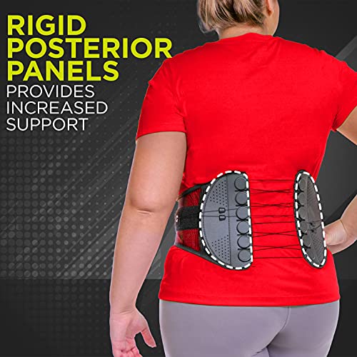BraceAbility Medium Spine Sport Back Brace for Lumbar Support, Workout & Active Recovery