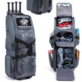 VIGEGARI Rolling Baseball Bat Bag with Wheels - Large Capacity Grey Sport Gear Bag for Bats & Equipment