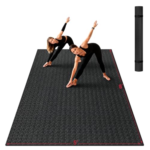 VTORY Extra Large Yoga Mat 8'x5'x0.25" Non-Slip Exercise & Workout Mat