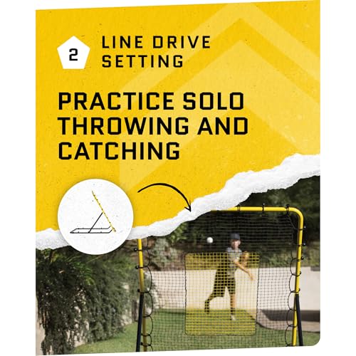 Fielding Trainer - Baseball, Softball & Volleyball Rebounder Net with 3 Return Angles - Portable Practice Aid (Variation of THIS listing)