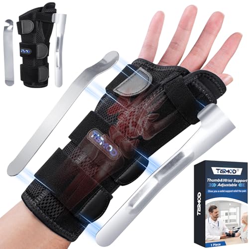 Adjustable Wrist & Thumb Brace for Injury Support, Right or Left Hand