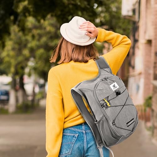 Foldable Hiking Backpack 15L - Lightweight Travel Daypack with Gray Color