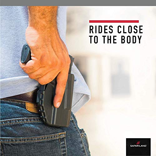 Safariland 7378 7TS ALS Paddle & Belt Loop Holster for Glock 17/22 - Plain Black, Right Hand, SafariSeven Nylon