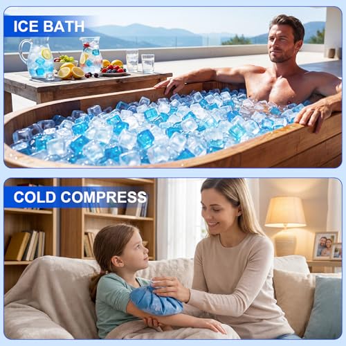 DGB 300 Pack Reusable Ice Cubes - Non-Melting Plastic Chilling Cubes for Drinks & Coolers