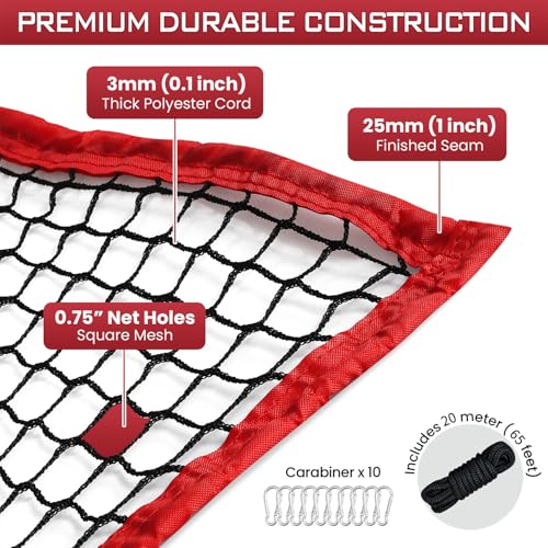 20x10ft Golf Netting with Impact Mesh - Easy Setup Backyard Practice Net