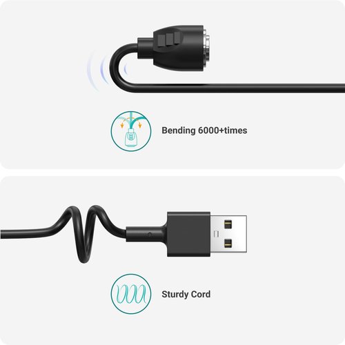 TUSITA Magnetic Charger Cable MagDock Compatible with NEBO Master Series | PowerTac M-Series - 1M, Flashlight Accessories