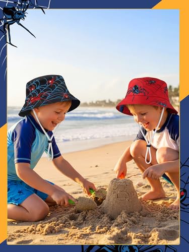Skicuff 2 Pack Spider Bucket Hats Halloween Costume Set - Classic & Large Variations