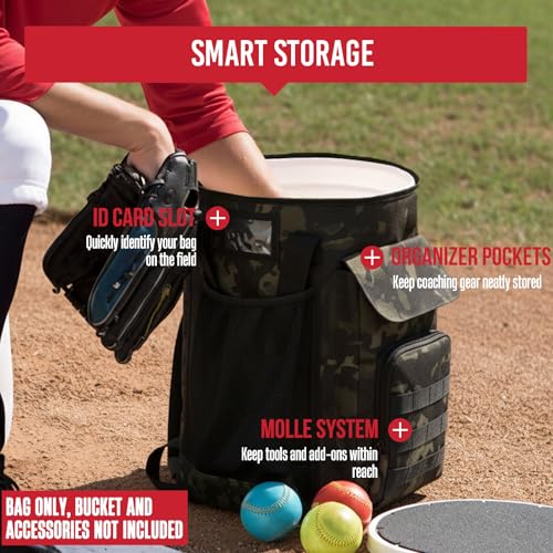 Baseball Bucket Bag for 6-Gallon Buckets - Bag with Black Variation