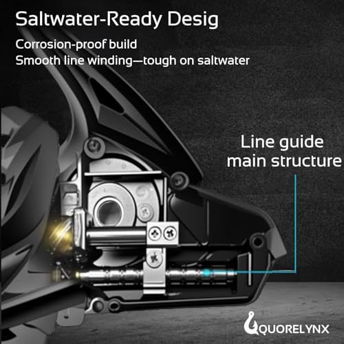 Saltwater Surf Reel 14000 Size, 61LB Max Drag, 6+1 Ball Bearings - QUORELYNX
