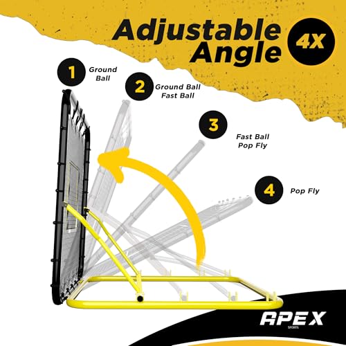 Baseball Rebounder Pitchback Net - Multi-Sport Training with Adjustable Angles